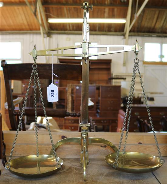 Set of brass scales